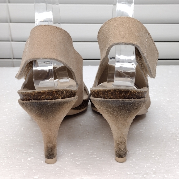 Pedro Garcia Libby Women's Suede Leather Mid-Heel Crisscross Heels Sz 6 - Picture 5 of 14